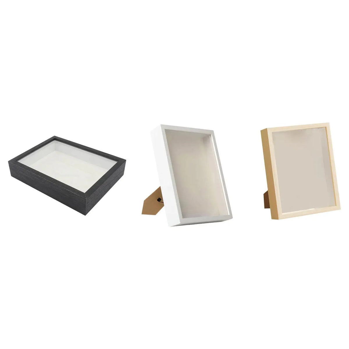 cadre photo bois transparent moderne minimaliste photos fleurs séchées diy décoration muralement vide