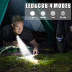 lampe poche rechargeable led portable clip noir cordon usb camping travail moderne