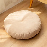 coussin siège rond velours polyester lavable moderne beige bleu vert jaune gris crocheté