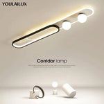 lampe couloir moderne blanc noir doré sans télécommande opacité contemporaine aluminium monté surface