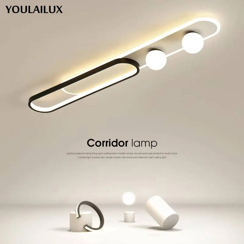 lampe couloir moderne blanc noir doré sans télécommande opacité contemporaine aluminium monté surface