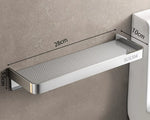 étagère murale moderne étagère métal argenté grille perforations salle bains rangement toilettessupport mural non