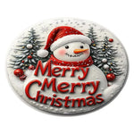 tapis rond noël père noël train pingouins guirlande rouge décoration chambre vinyle sans bpa