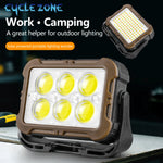 lampe travail solaire rechargeable portable aimantée noir marron bleu mat robuste camping