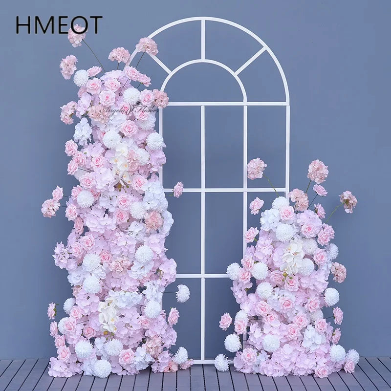 arche fleur blanche décor mariage fête anniversaire banquet cérémonie mur floral moderne grande taille