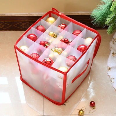 Boîte de rangement pour boules de Noël 64 pièces avec séparateurs