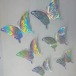 mobile décoratif moderne étoiles boules disco papillons iridescent argent bleu rose noir blanc festive