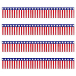 guirlande fête rouge blanc bleu rayures étoiles adhésif décoration patriotique 30cm longueur variable