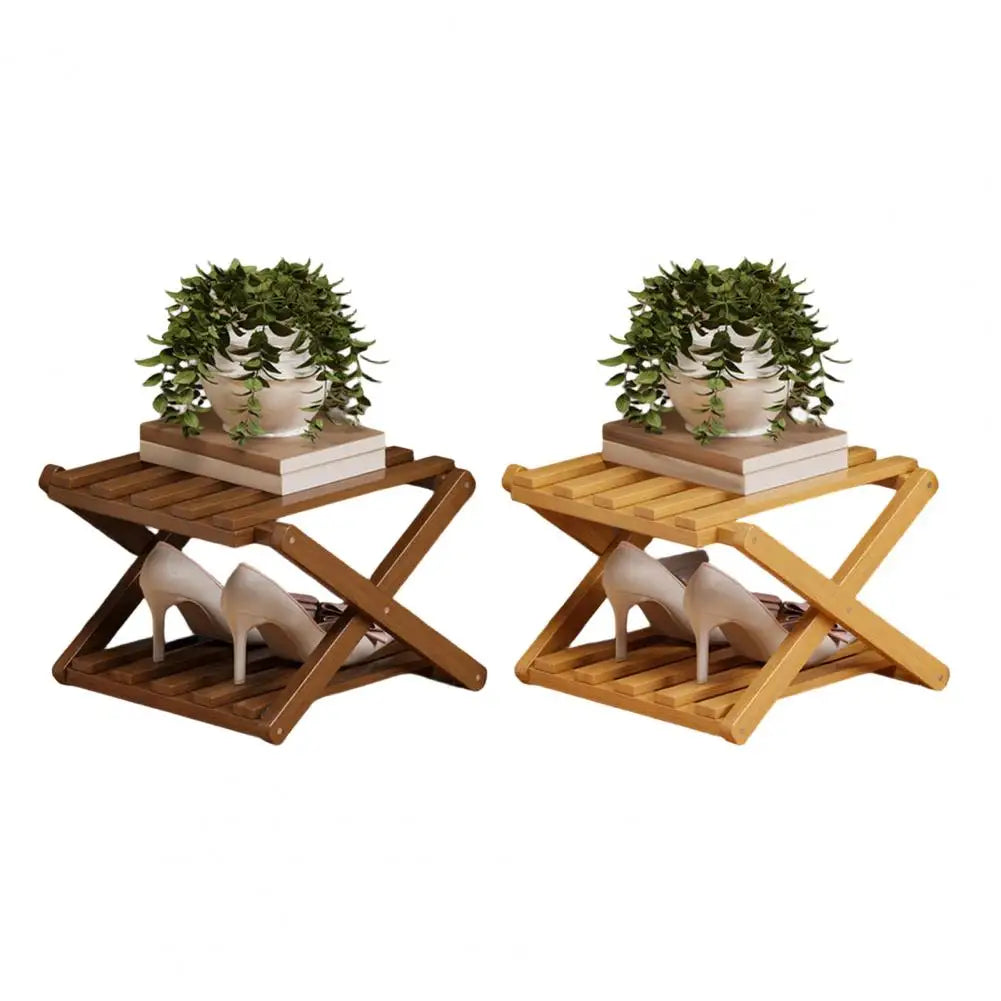 étagère pliable bois chaussures moderne réutilisable niveaux entrée couloir petit espace