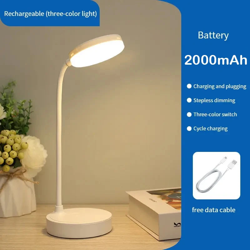 lampe rechargeable led moderne interrupteur poussoir éclairage lecture blanc minimaliste