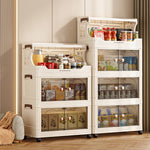 boîtes rangement pliant roulette blanc cassé moderne transparent arches