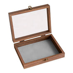 boîte bijoux bois marron compartiments velours transparente cadenas classique moderne