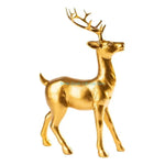 statue cerf doré résine moderne or floral décoration intérieure brillante élégante festive amour
