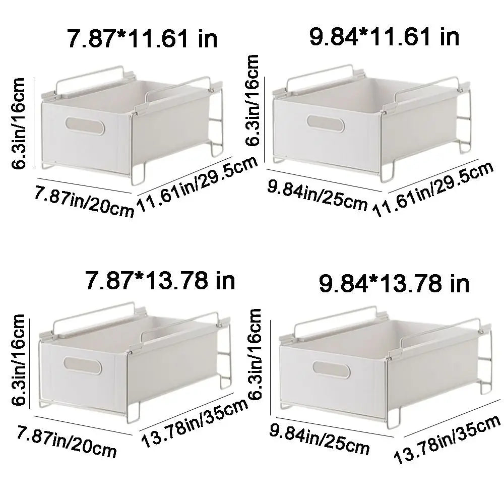 boîtes rangement blanc modernes clips poignées imperméables plastique sans BPA métal opaques étagères sous