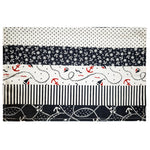 serviettes table tissu coton polyester motif océan poisson sirène marine moderne bleu
