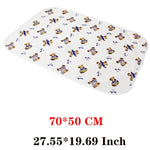 tapis imperméable bébé étoiles gris blanc moderne anti fuite hygiène changement couche réutilisable