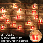 guirlande lumineuse noel personnage pere noel bonhomme neige renne jaune rouge ornement decoration festive