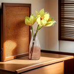 vases transparents classiques décoration table fleurs artificielles arrangement floral inébranlables durable