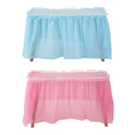 jupe table imperméable bleu clair rose bleu translucide plissée festive adhésive ruban adhésif