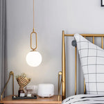 lampe suspendue moderne or spherique minimaliste salon chambre étude opacité ajustable 2m