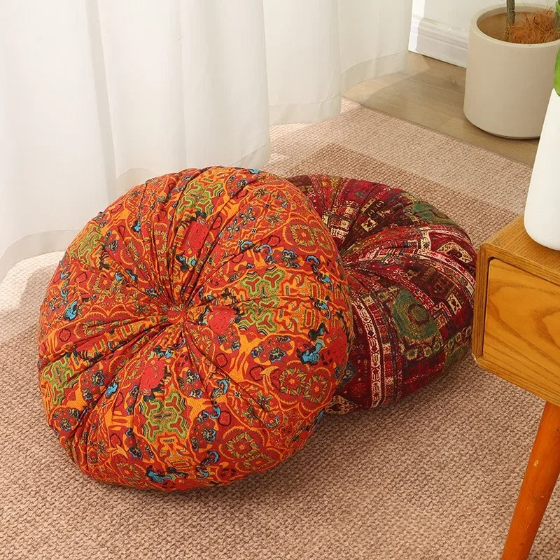 coussin ethnique motif floral géométrique bleu rouge vert beige coussin siège coussin dossier polyester