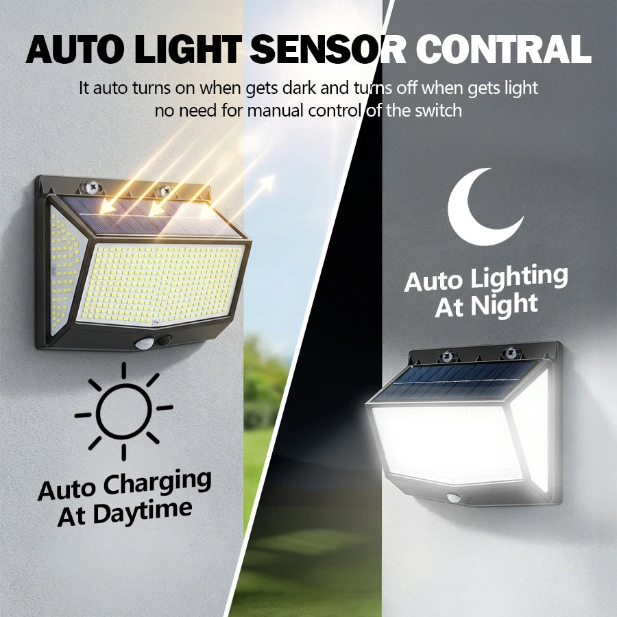 lampe solaire extérieure moderne capteur mouvement waterproof ip65 led noire opalique
