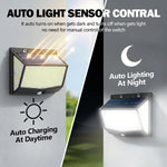 lampe solaire extérieure moderne capteur mouvement waterproof ip65 led noire opalique