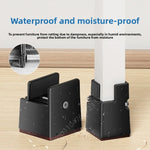 pieds meubles marron noir vis plastique moderne fixation antidérapants rechargeables
