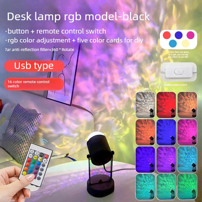 lampe ambiance blanc moderne projecteur lumière transparente base câble interrupteur