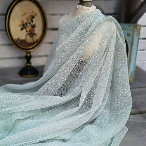 tissu polyester translucide beige rose pâle classique motifs dorés imperméable matériaux bricolage tissu filet