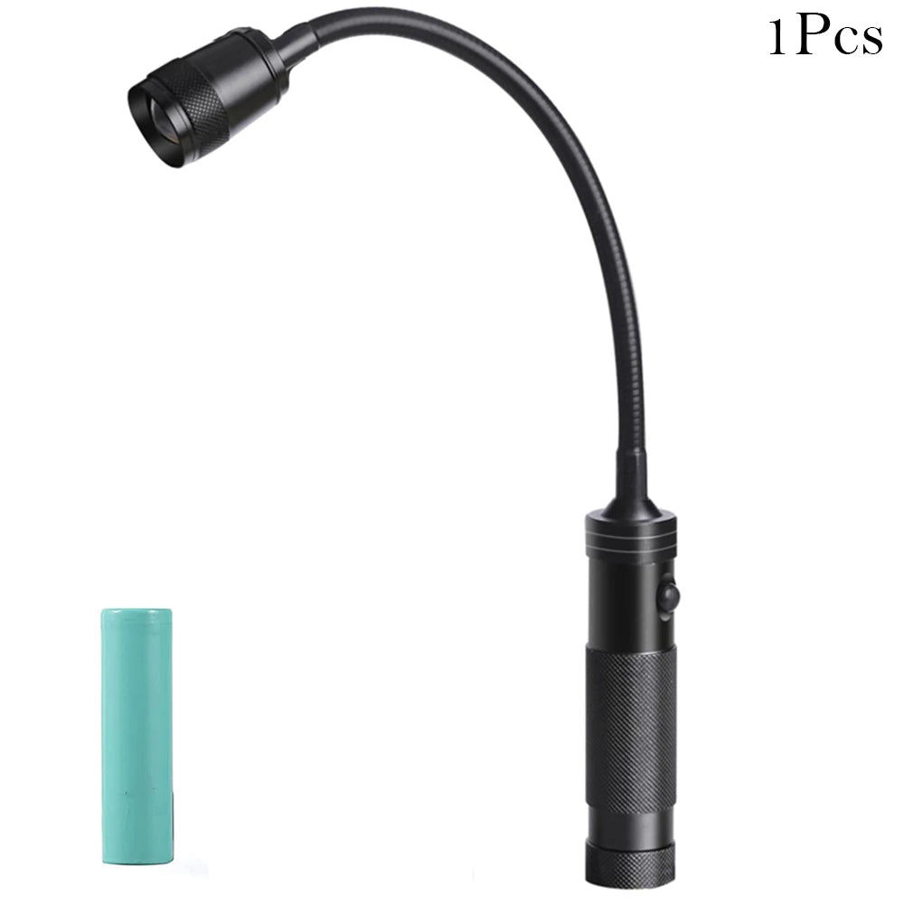 lampe torche flexible led super brillante base magnétique zoomable barbecue lecture travail