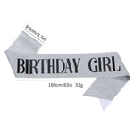 ruban pailleté festif anniversaire fille femme blanc rose bleu vert doré holographique