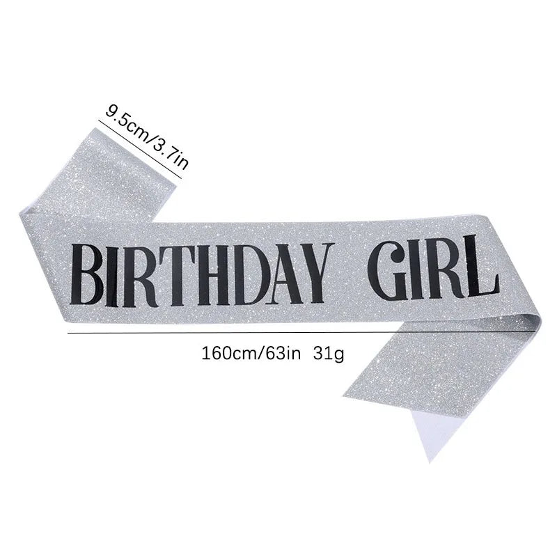 ruban pailleté festif anniversaire fille femme blanc rose bleu vert doré holographique