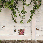 porte fée adhésive bois papillons coeurs fleurs rose blanche verte fantaisie