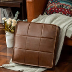 Housse de pouf marocain rouge pour salon