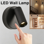 lampe murale led rechargeable noir blanc tactile moderne minimaliste adhésive sans fil adjustable