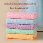 serviettes microfibre ourson imprimé rose vert bleu orange absorbantes douces modernes multipurpose cuisine bain