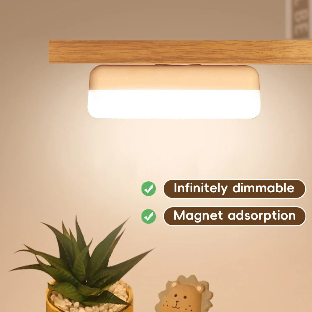 lampe led rechargeable usb aimantée veilleuse moderne blanc atmosphère rectangle chambre cuisine armoire placard