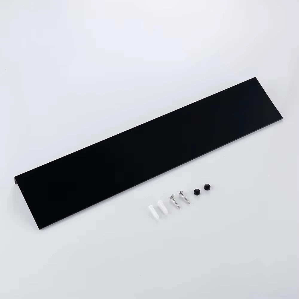 étagère murale aluminium blanc noir moderne minimaliste vis bouchons protection 30cm 40cm 50cm