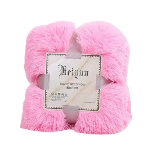 couverture peluche douce rose clair gris violet vert pastel confortable