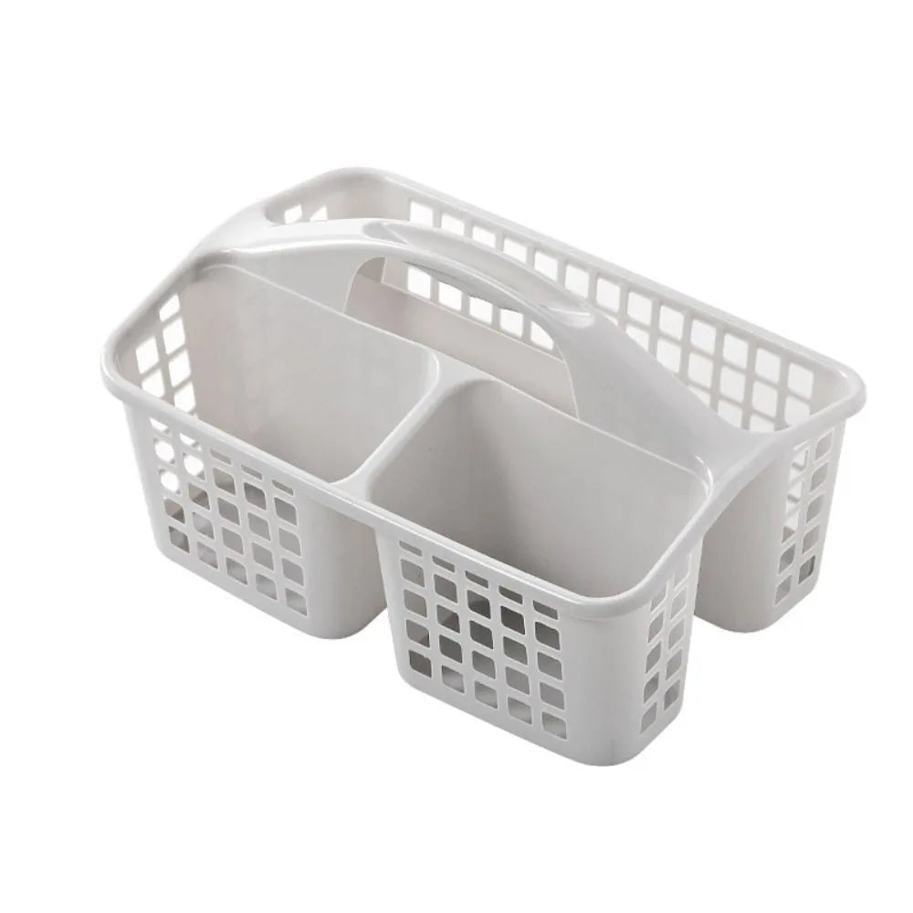 panier rangement multifonction plastique gris blanc ajouré moderne utilitaire épices savons outils nettoyage