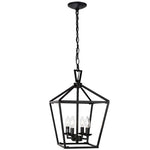 lampe suspendue industrielle moderne noire ampoules e14 structure métallique géométrique 30 21 100 cm