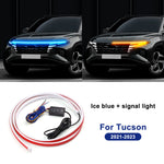 bande lumineuse led rouge blanche bleue adhésive fluo moderne signalisation capot hyundai tucson