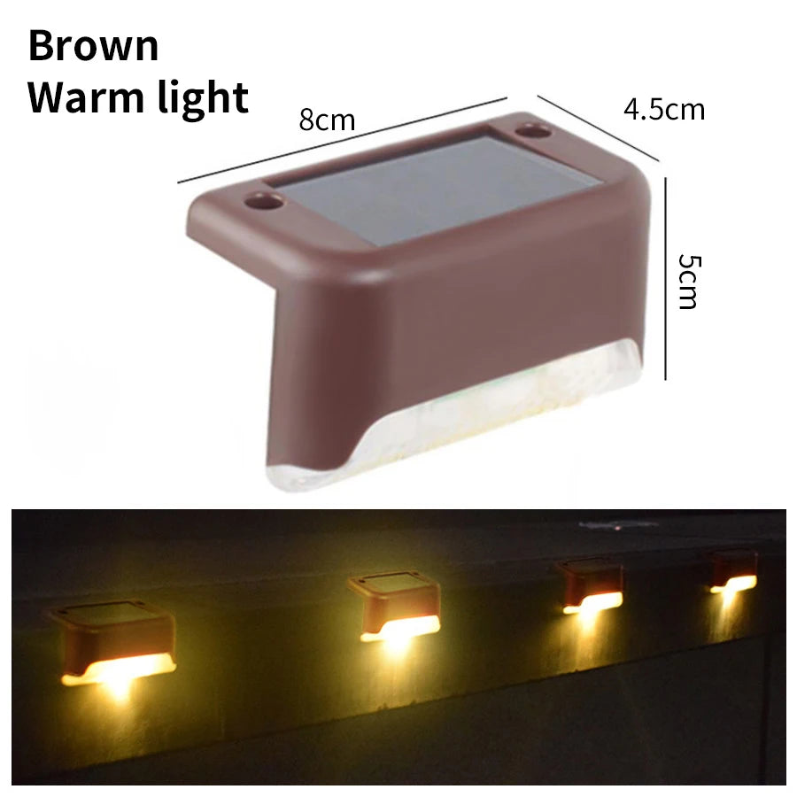 éclairage solaire moderne escalier autoinstallation led panneau solaire adhésif noir blanc lumineux minimaliste