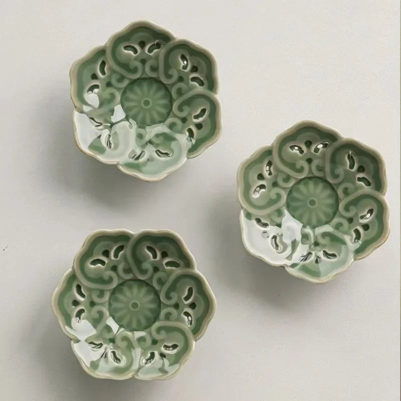 Céramique céladon pour dessous de verre, finition soignée et durable