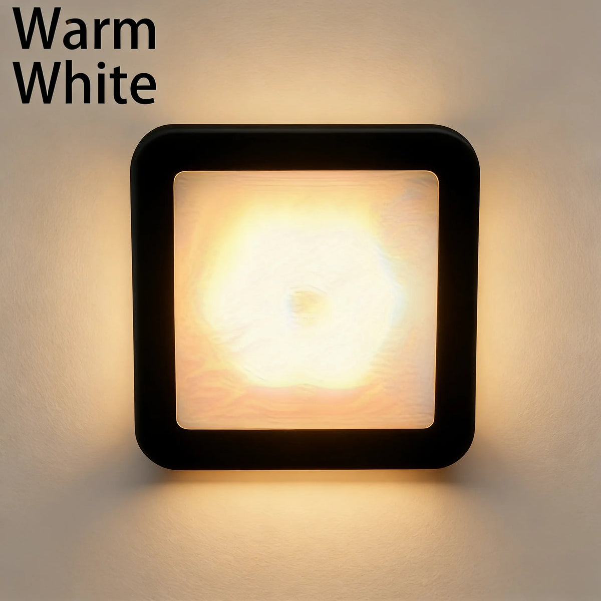 veilleuse led rectangle adhésive moderne capteur mouvement piles aaa blanc