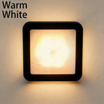 veilleuse led rectangle adhésive moderne capteur mouvement piles aaa blanc