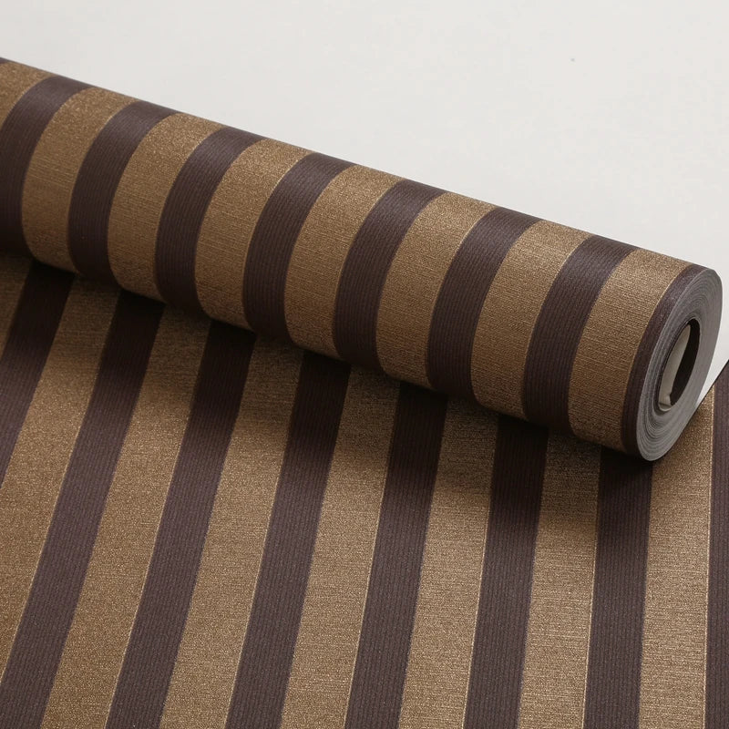 papier peint moderne imperméable rayures horizontales noir beige résistant humidité moisissures