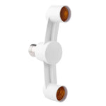 adaptateur lampe e27 blanc moderne base lumiere plastique fixations invisibles deux pieces
