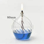 lampe huile verre bleu transparent motif spiralé moderne décoration intérieure chandelle mariage centerpiece table